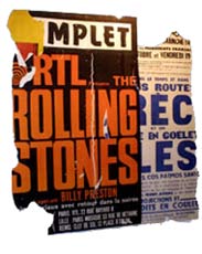 Une des 4 affiches sur les Rolling Stones